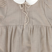 Load image into Gallery viewer, Bamboo Wool Collar Pleat Front Romper - Beige