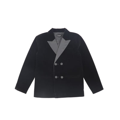 Bamboo Velvet Taffeta Blazer - Black