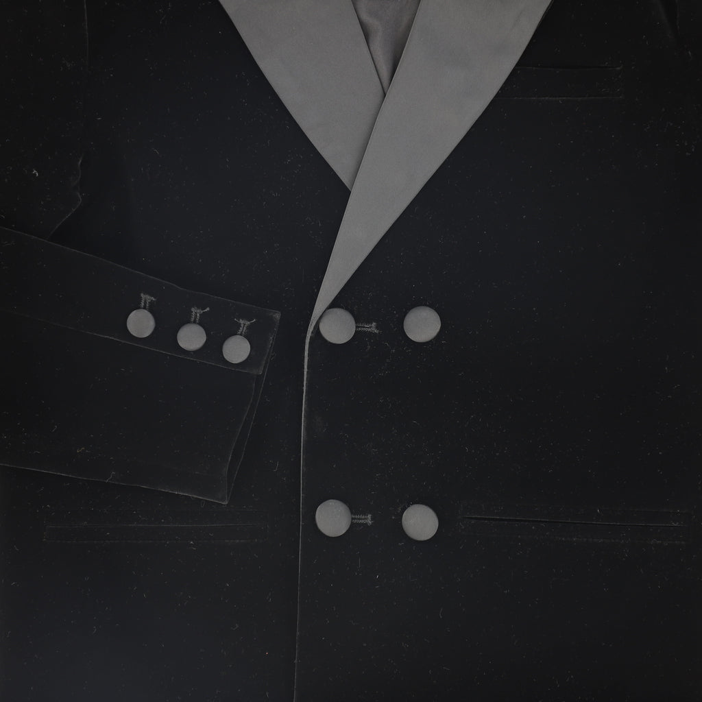 Bamboo Velvet Taffeta Blazer - Black