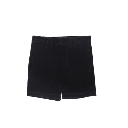 Bamboo Velvet Detail Shorts - Black