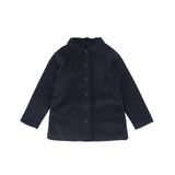 Bamboo Wool Raglan Coat - Navy