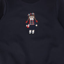 Load image into Gallery viewer, Bamboo Doll Embroidered Sweatshirt - Navy