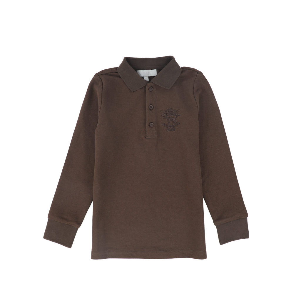 Bace Embroidered Logo Polo - Brown