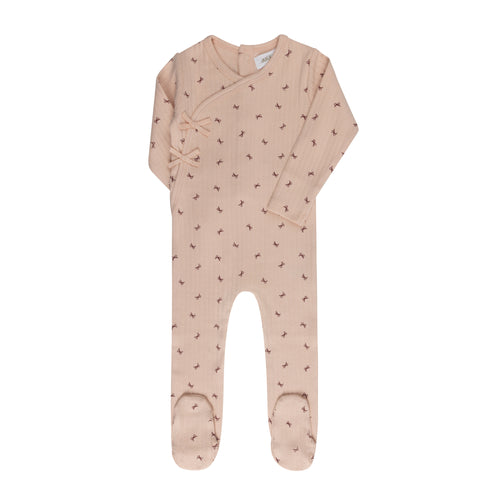 Aurora Bow Pattern Collection Footie - Pink