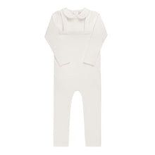 Load image into Gallery viewer, Ely's &amp; Co Embroidered Collar Collection Two Piece Overall Set - Ivory Girls