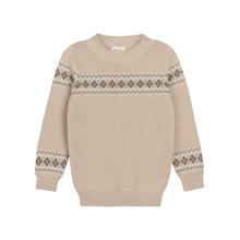 Load image into Gallery viewer, Looms Fair Isle Collection Boys Sweater - Taupe