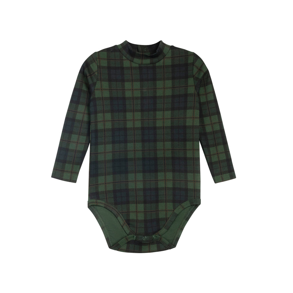 Ely's & Co French Terry Scottish Collection Bodysuit And Overalls - Navy