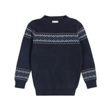 Looms Fair Isle Collection Boys Sweater - Grey/Blue