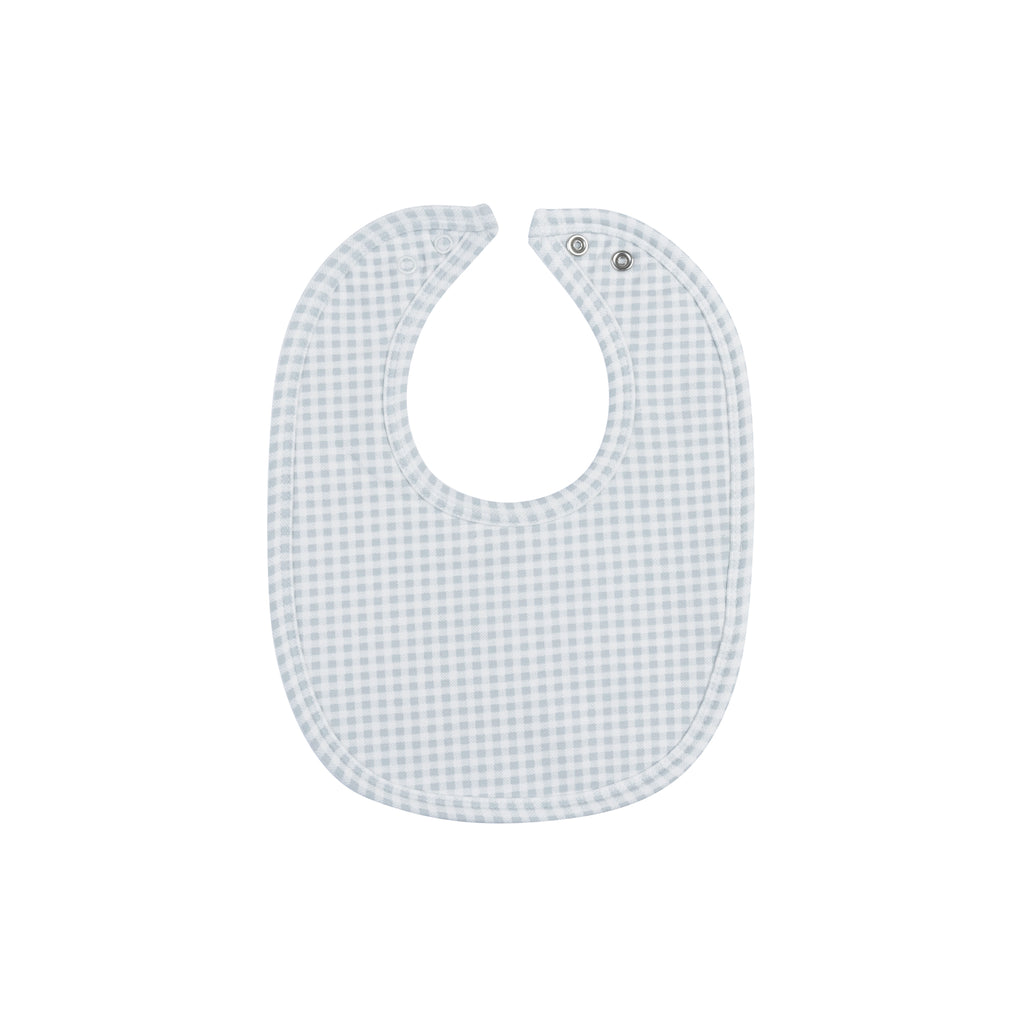 Ely's & Co Gingham Teddy Collection Bib - Blue