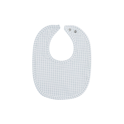 Ely's & Co Gingham Teddy Collection Bib - Blue