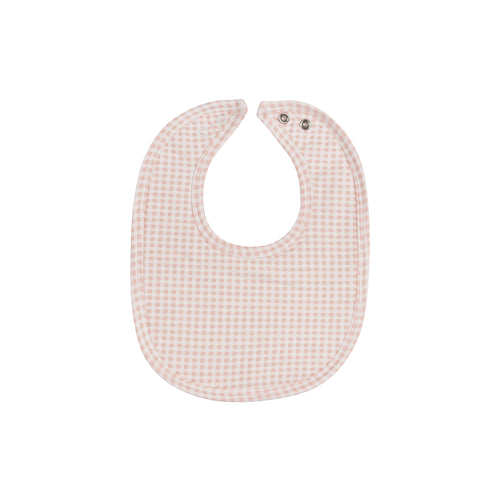 Ely's & Co Gingham Teddy Collection Bib - Pink