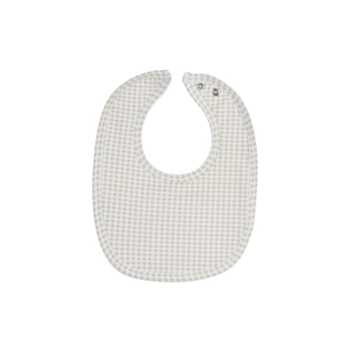 Ely's & Co Gingham Teddy Collection Bib - Tan