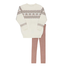 Load image into Gallery viewer, Looms Fair Isle Collection 2PC Set - Ivory/Mauve