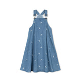 Velvette Label Denim White Bow Jumper