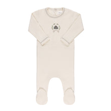 Load image into Gallery viewer, Ely's &amp; Co Garden Floral Center Collection Footie - Ivory Boy