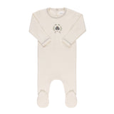 Ely's & Co Garden Floral Center Collection Footie - Ivory Boy