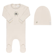 Load image into Gallery viewer, Ely's &amp; Co Garden Floral Center Collection Footie &amp; Beanie - Ivory Boy