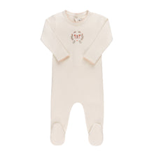 Load image into Gallery viewer, Ely's &amp; Co Garden Floral Center Collection Footie - Ivory Girl