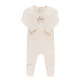 Ely's & Co Garden Floral Center Collection Footie - Ivory Girl