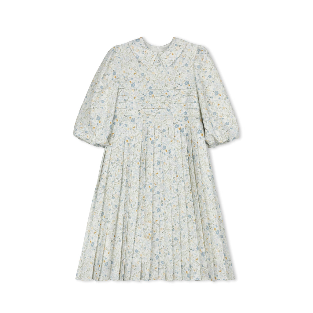 Velvette Label Floral Pleat Dress