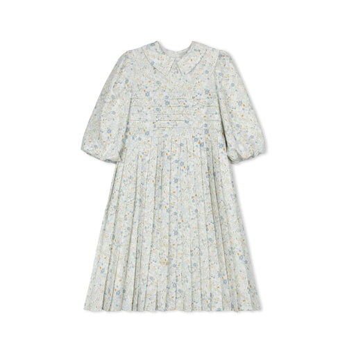 Velvette Label Floral Pleat Dress