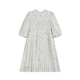 Velvette Label Floral Pleat Dress