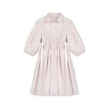 Load image into Gallery viewer, Velvette Label Pink Stripe Waisted Dress