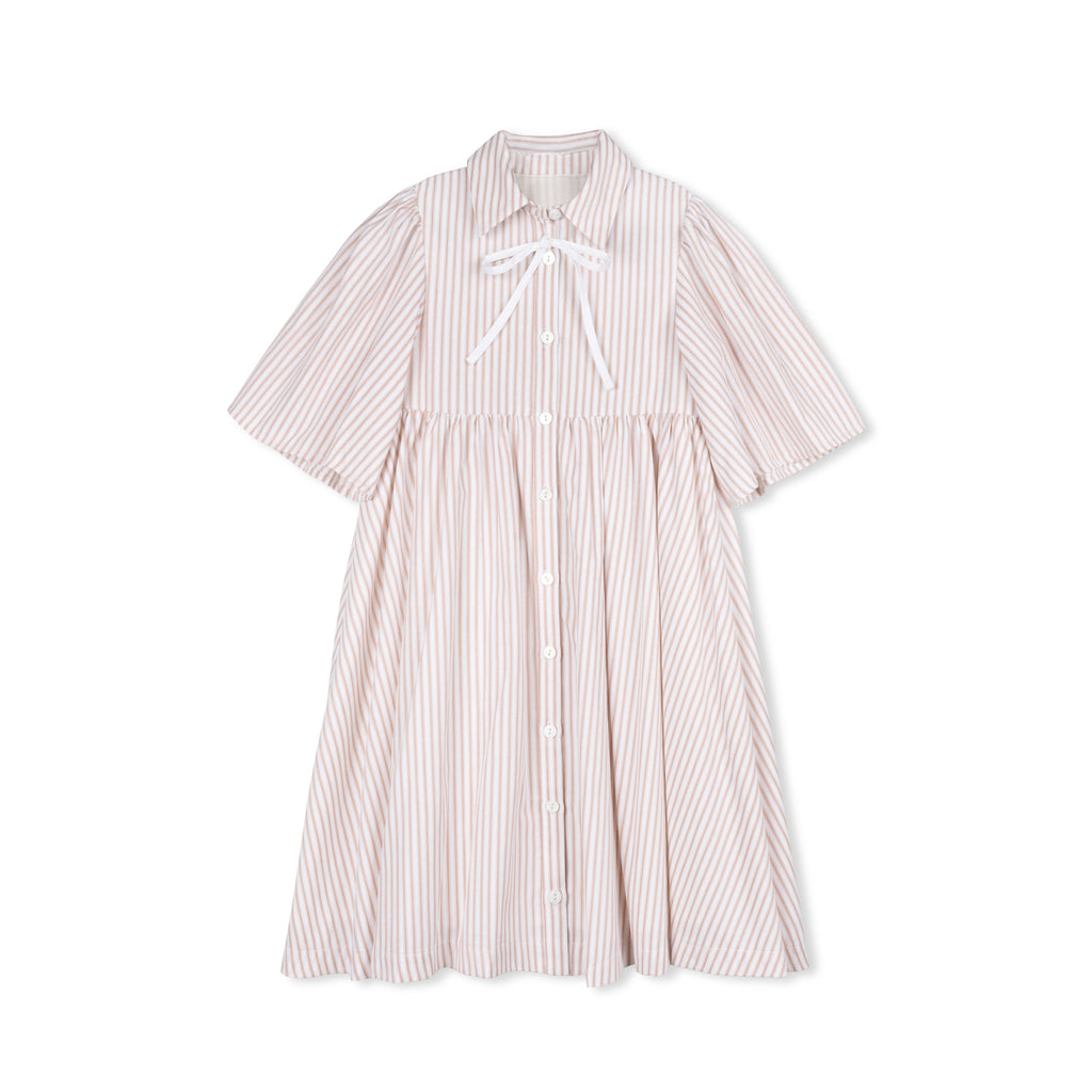 Velvette Label Pink Stripe High Waist Dress