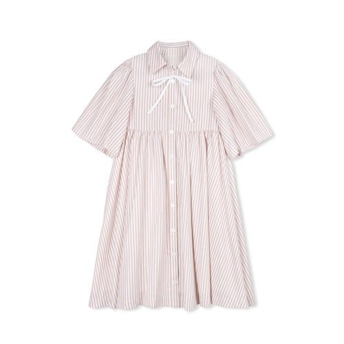 Velvette Label Pink Stripe High Waist Dress