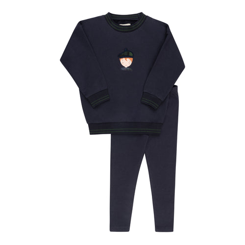 Ely's & Co French Terry Scottish Collection 2Pc Set - Navy