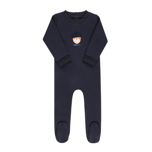 Ely's & Co French Terry Scottish Collection Footie - Navy