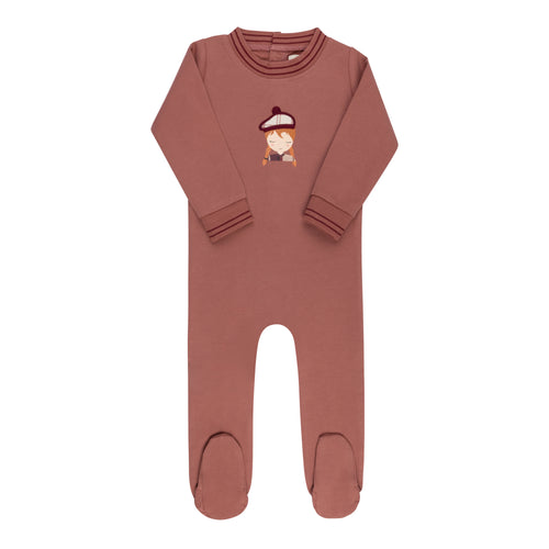 Ely's & Co French Terry Scottish Collection Footie - Pink