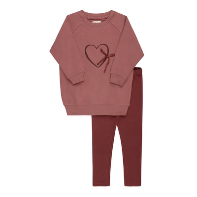 Ely's & Co Heart Collection 2Pc Set - Pink