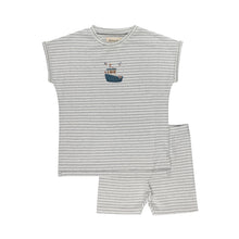 Load image into Gallery viewer, Ely's &amp; Co Nautical Stripe Collection T-shirt And Shorts Set - Blue