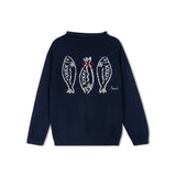 Peach Kids Girls Fish Sweater