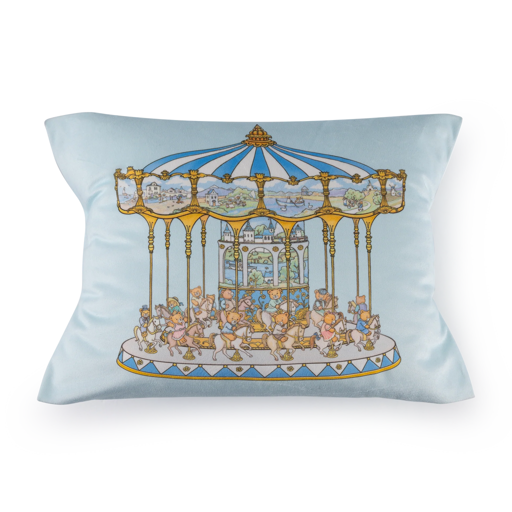 Teddy's Merry Go Cushion Blueberry Biscuit