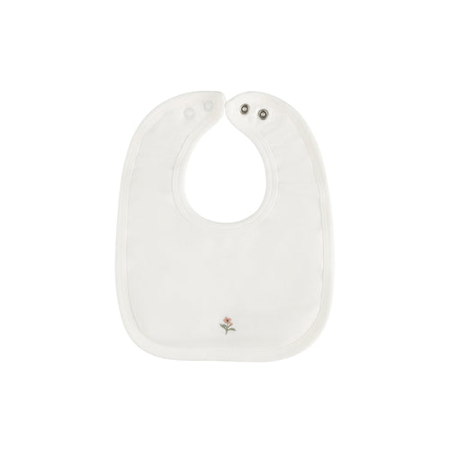 Ely's & Co Cotton - Pocket Full Of Flowers Bib - Flowers/Ivory