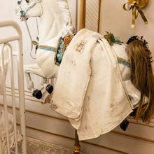 Load image into Gallery viewer, Petite Belle Carousel Sky Boy Swaddle &amp; Burp Cloth Set