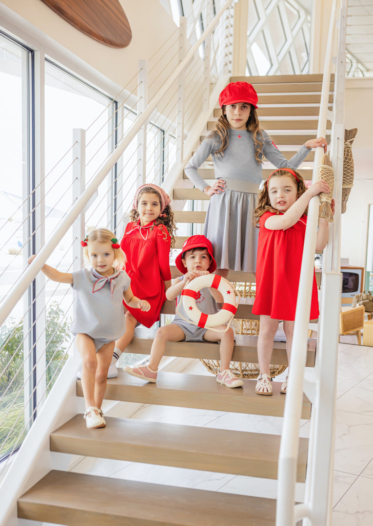 Limonana Coastal Girls Romper - Gray