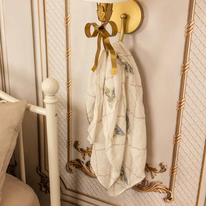 Petite Belle Teddy's Tale Swaddle & Burp Cloth Set