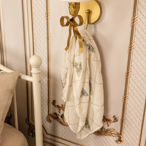 Petite Belle Teddy's Tale Swaddle & Burp Cloth Set