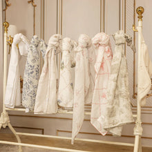 Load image into Gallery viewer, Petite Belle Lafayette Powder Blue Swaddle &amp; Burp Cloth Set