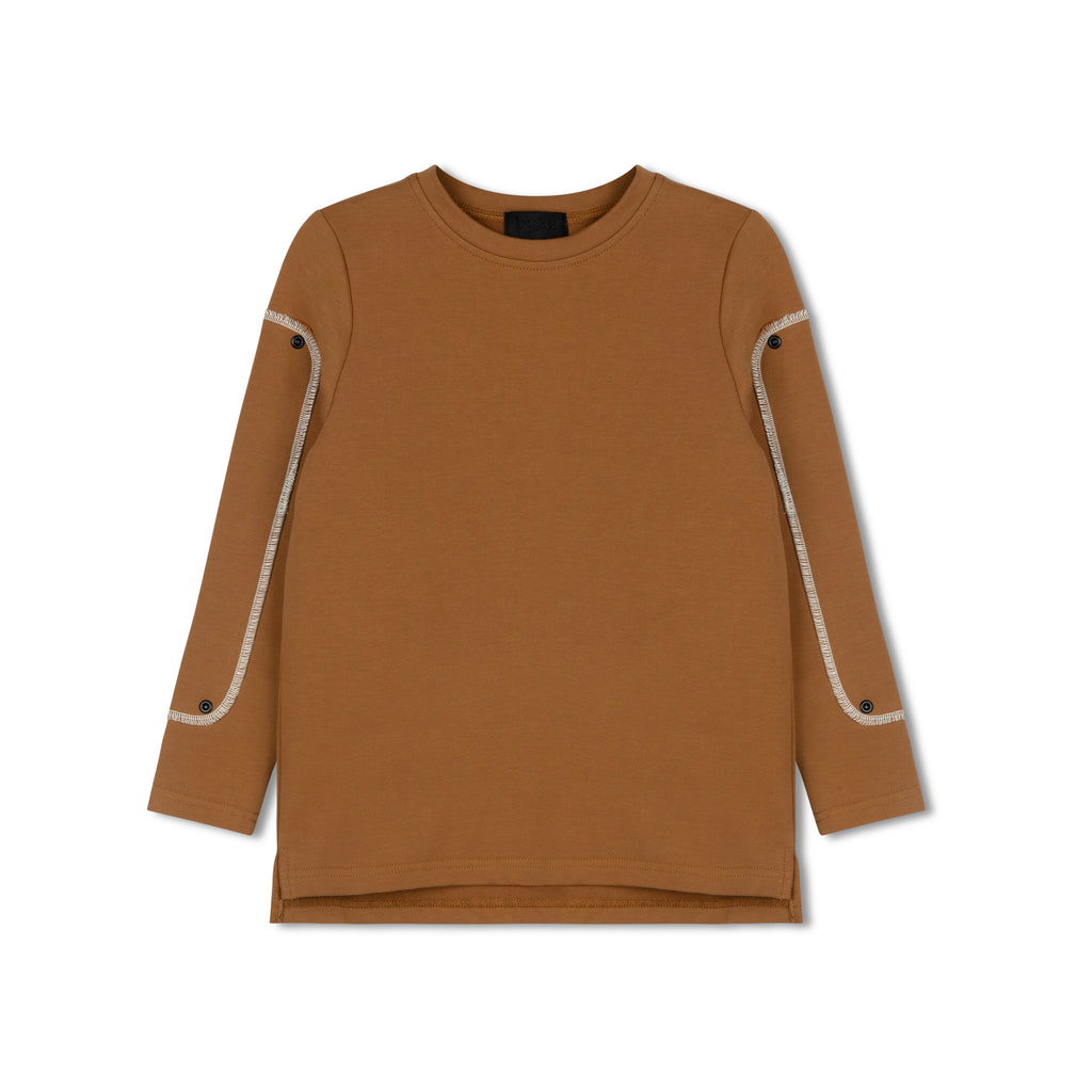 Byke Denim Patch Crewneck - Camel