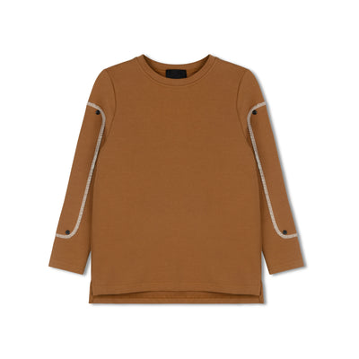 Byke Denim Patch Crewneck - Camel
