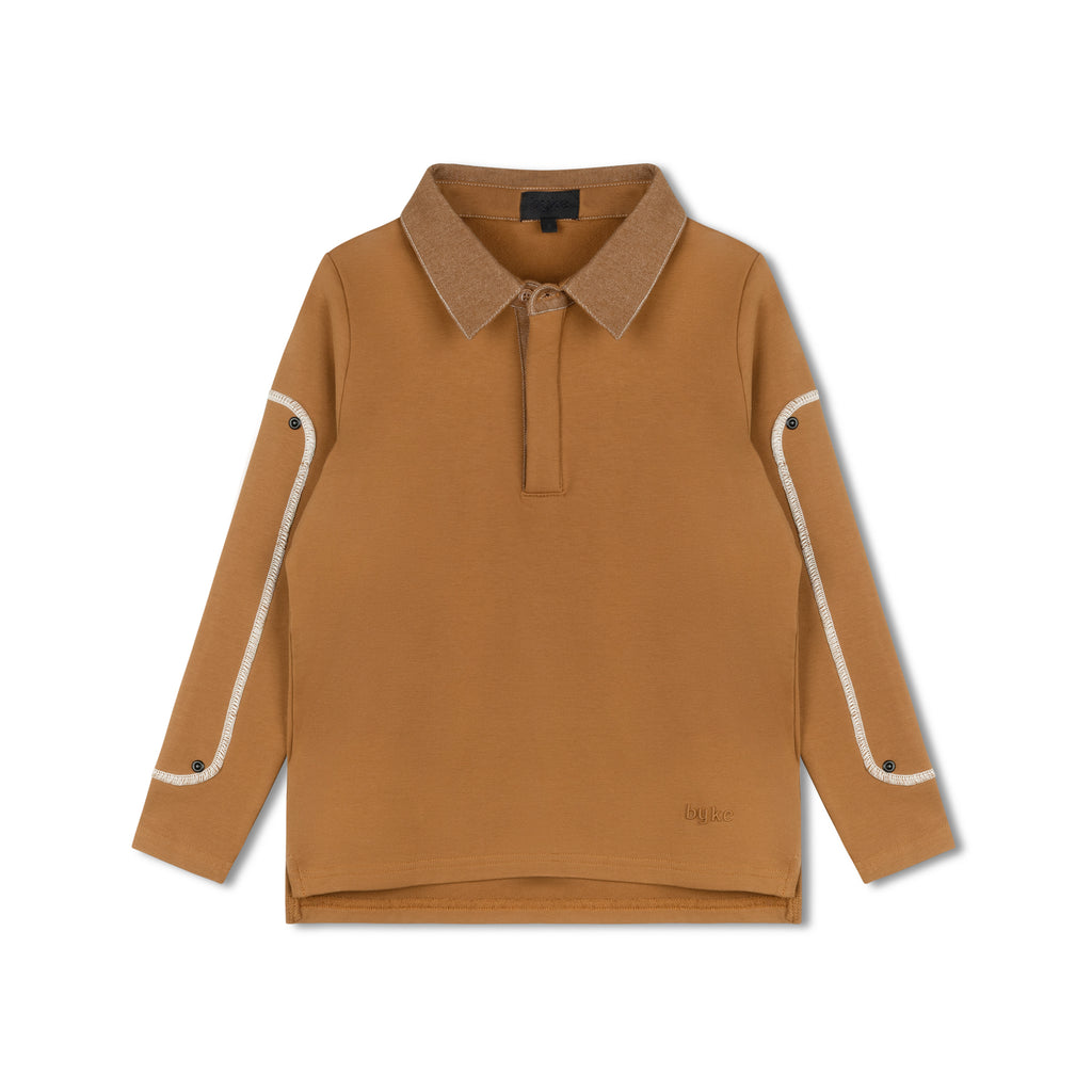 Byke Denim Patch Polo - Camel
