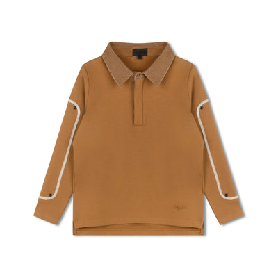 Byke Denim Patch Polo - Camel