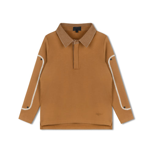 Byke Denim Patch Polo - Camel