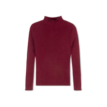 Load image into Gallery viewer, Byke Lettuce Trim Mockneck - Wine