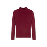 Byke Lettuce Trim Mockneck - Wine