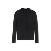 Load image into Gallery viewer, Byke Lettuce Trim Mockneck - Black